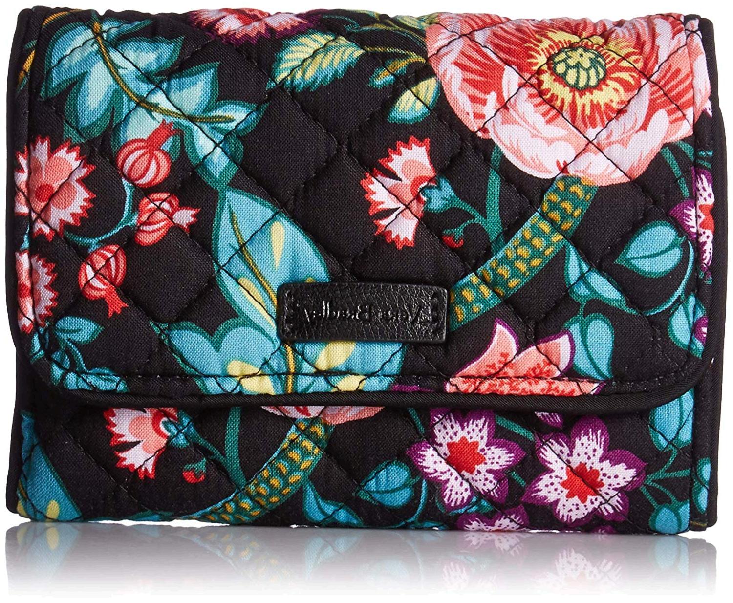 Vera Bradley Iconic RFID Riley Compact Wallet, , Vines Floral, Size One Size v7D eBay