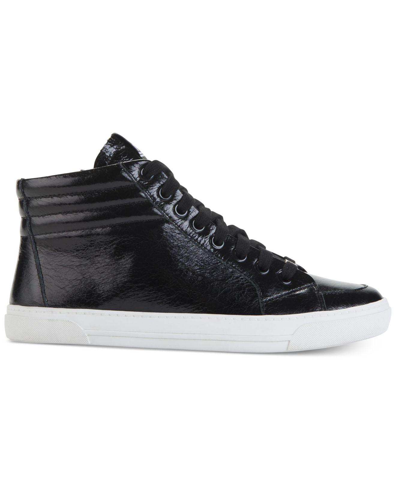 DKNY Womens Anni Leather Low Top Lace Up Fashion Sneakers, Black, Size ...