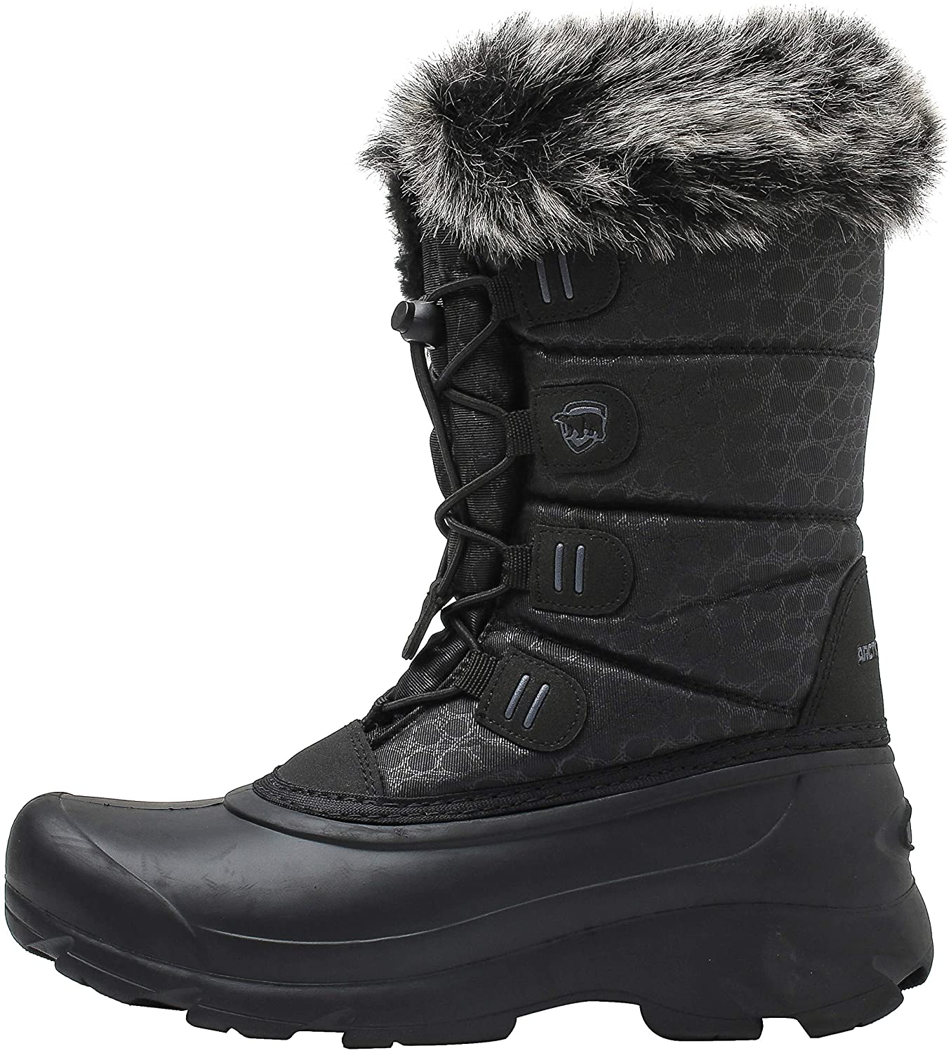 arcticshield women's waterproof memory foam fur winter snow boots