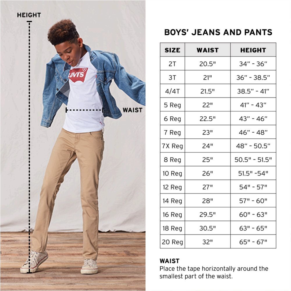 Levis Boys Size Chart