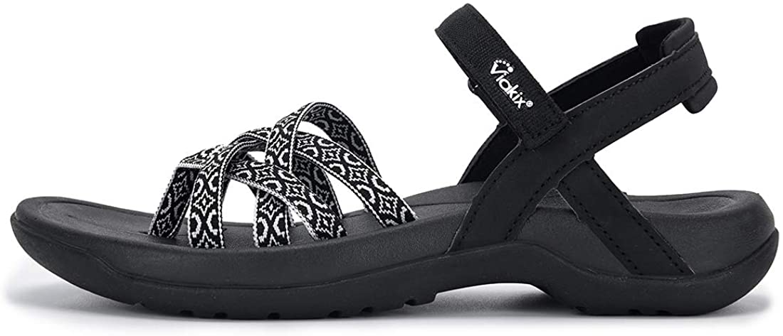 Viakix Womens Walking Sandals - Comfortable Athletic Sport, Night, Size 7.0 9kHh | eBay