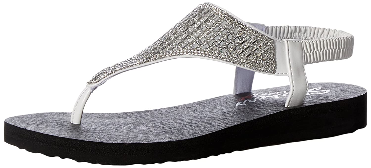Skechers Women's, Meditation Rock Crown Sandals, White, Size 8.0 FANf ...