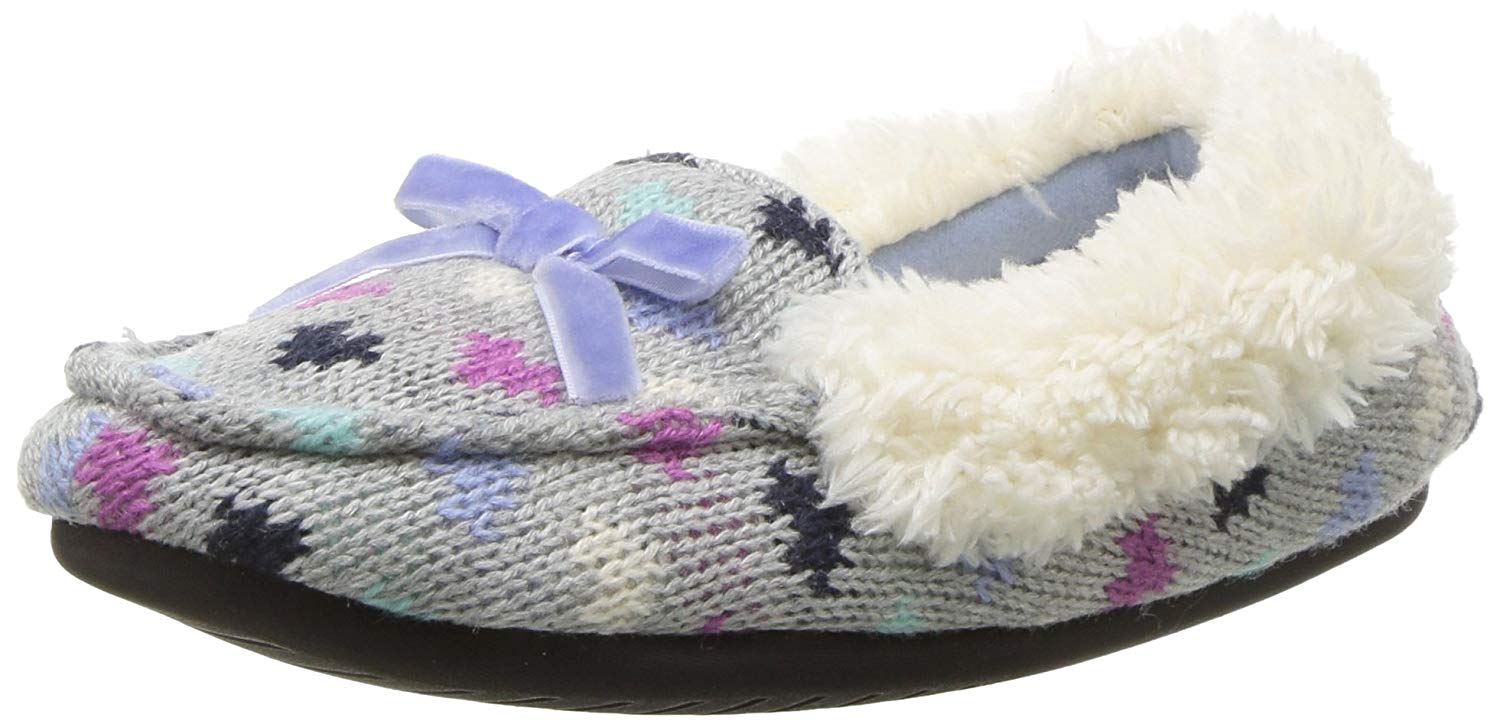 Dearfoams Womens Dearfoams Faux Fur Closed Toe Slip On Slippers | eBay