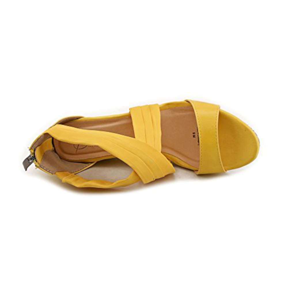 Beacon Womens Aana criss Open Toe Casual Ankle Strap Sandals, Yellow, Size 7.5 | eBay