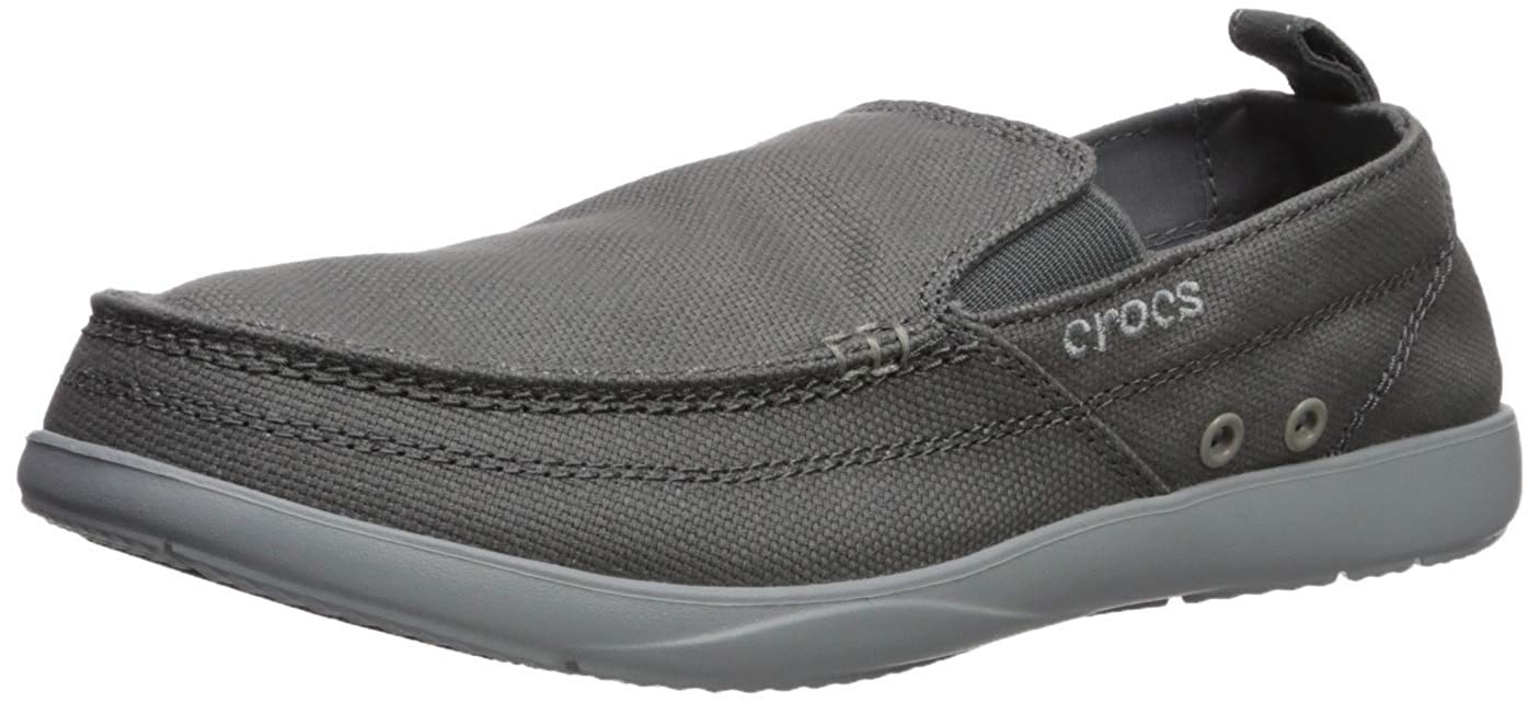Crocs Men's Walu Canvas Slip-On Loafer, Grey, Size 12.0 TWA3 | eBay