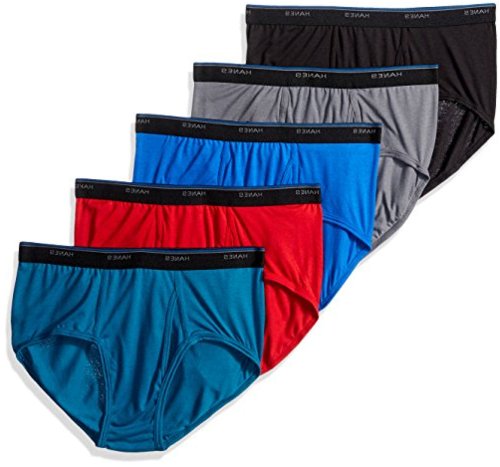 Hanes Men's 5-Pack ComfortBlend Dyed Brief with FreshIQ,, Assorted ...
