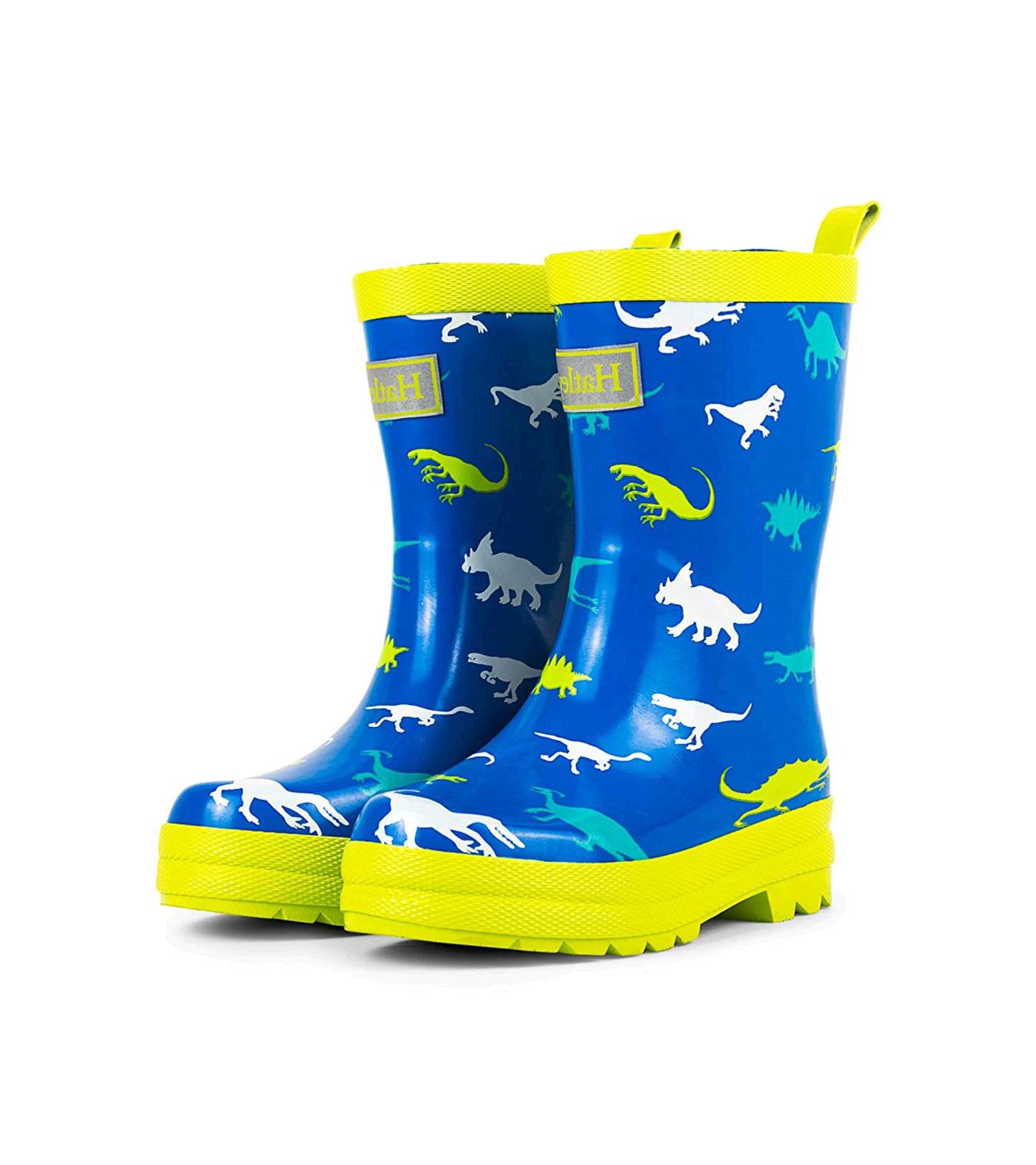 Hatley Boys' Printed Rain Boots Raincoat,, Dinosaur Menagerie, Size 5