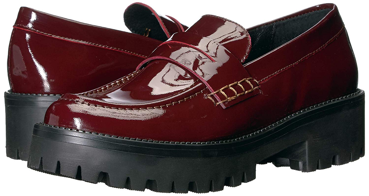 stacked heel steve madden loafer