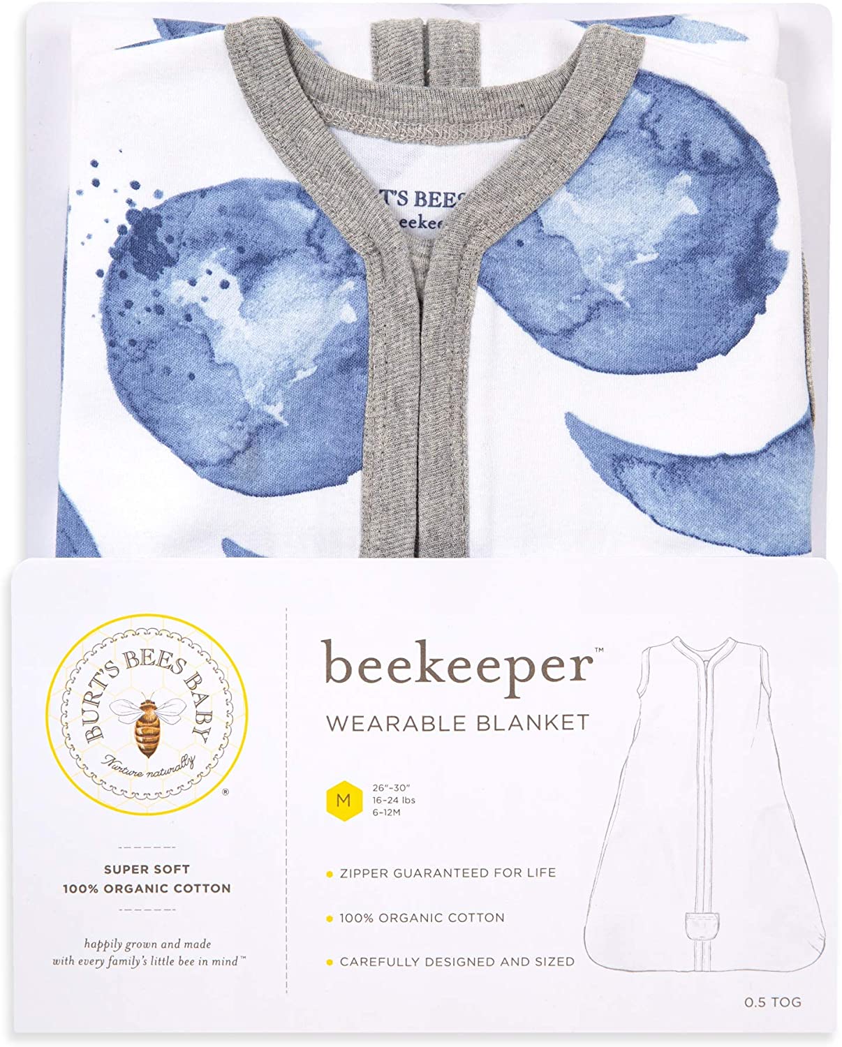 Burt's Bees Wearable Blanket Size Chart