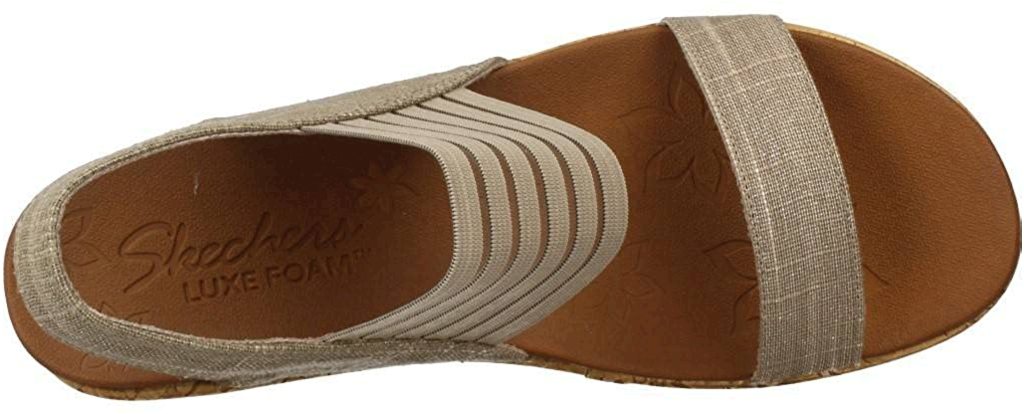 Skechers Womens beverlee Closed Toe Casual Platform Sandals, Beige, Size 10.0 J9 | eBay