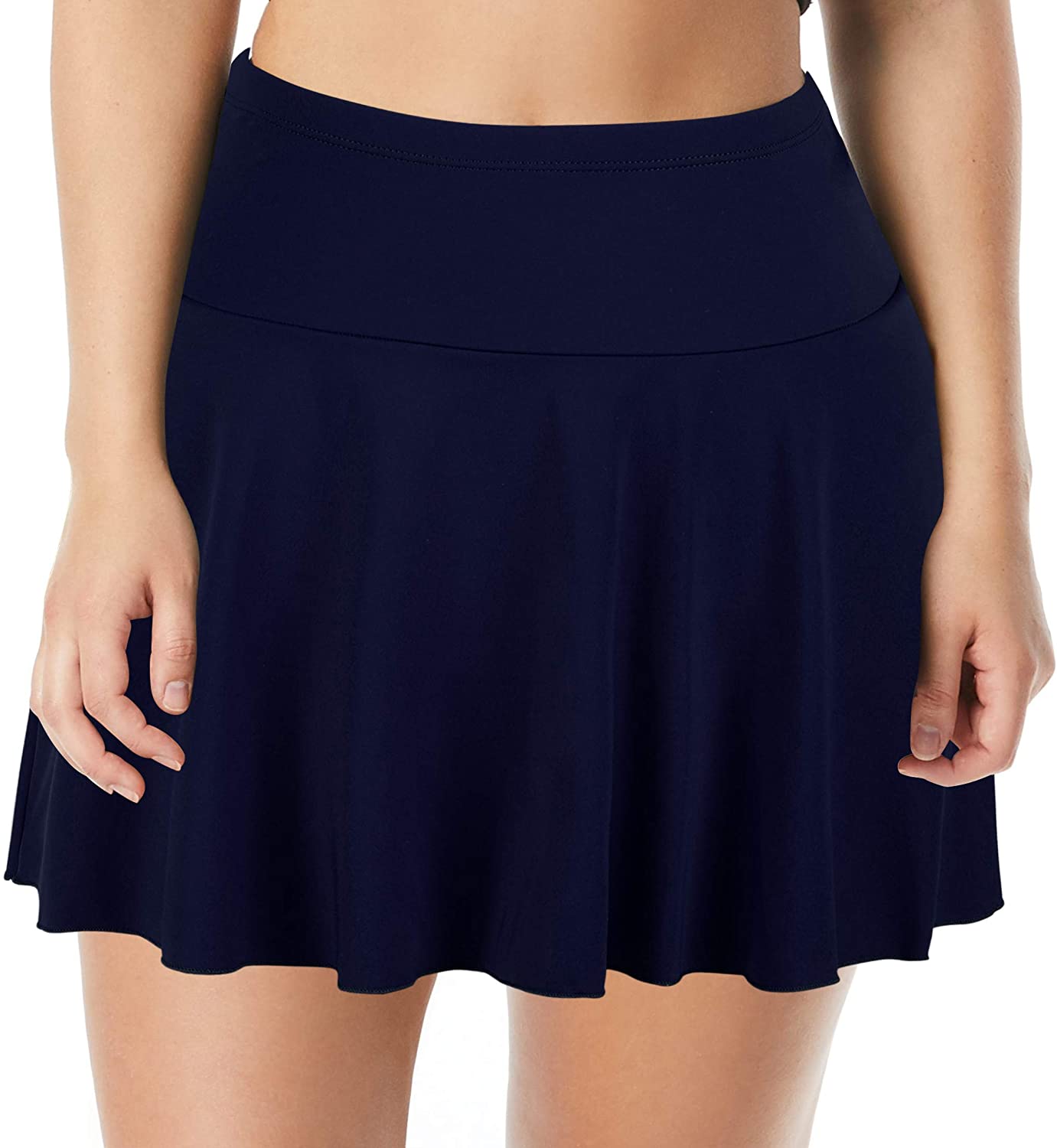 Septangle Women's High Waist Swim Skirt Tummy Control, Navy Blue, Size 22 Plus C | eBay