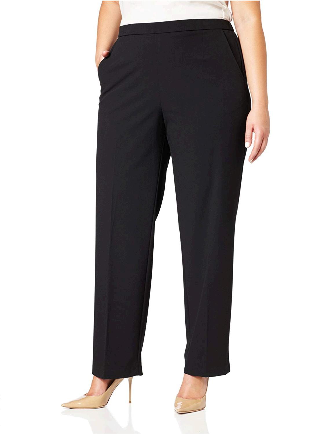 Briggs New York Women's Plus-Size All Around Comfort Pant,, Black, Size ...