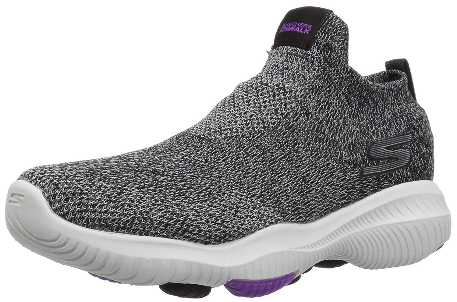 womens black pull on trainers