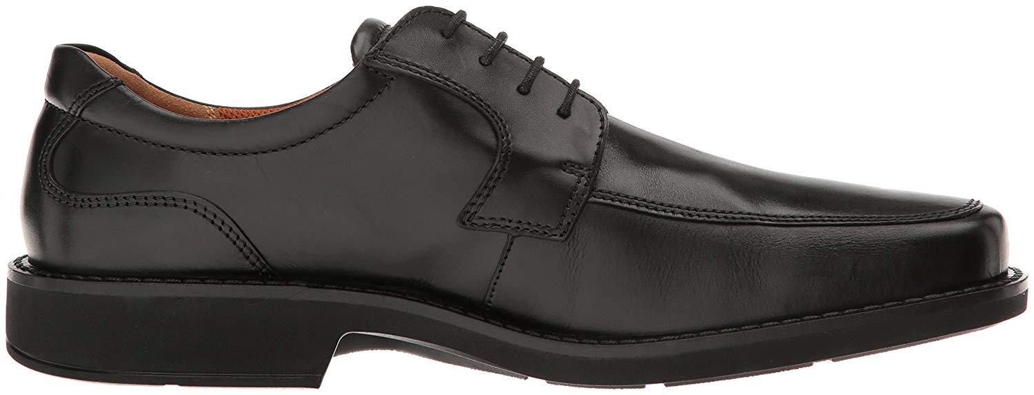 ECCO Mens shock point Fabric Lace Up Dress Oxfords, Black/Black, Size