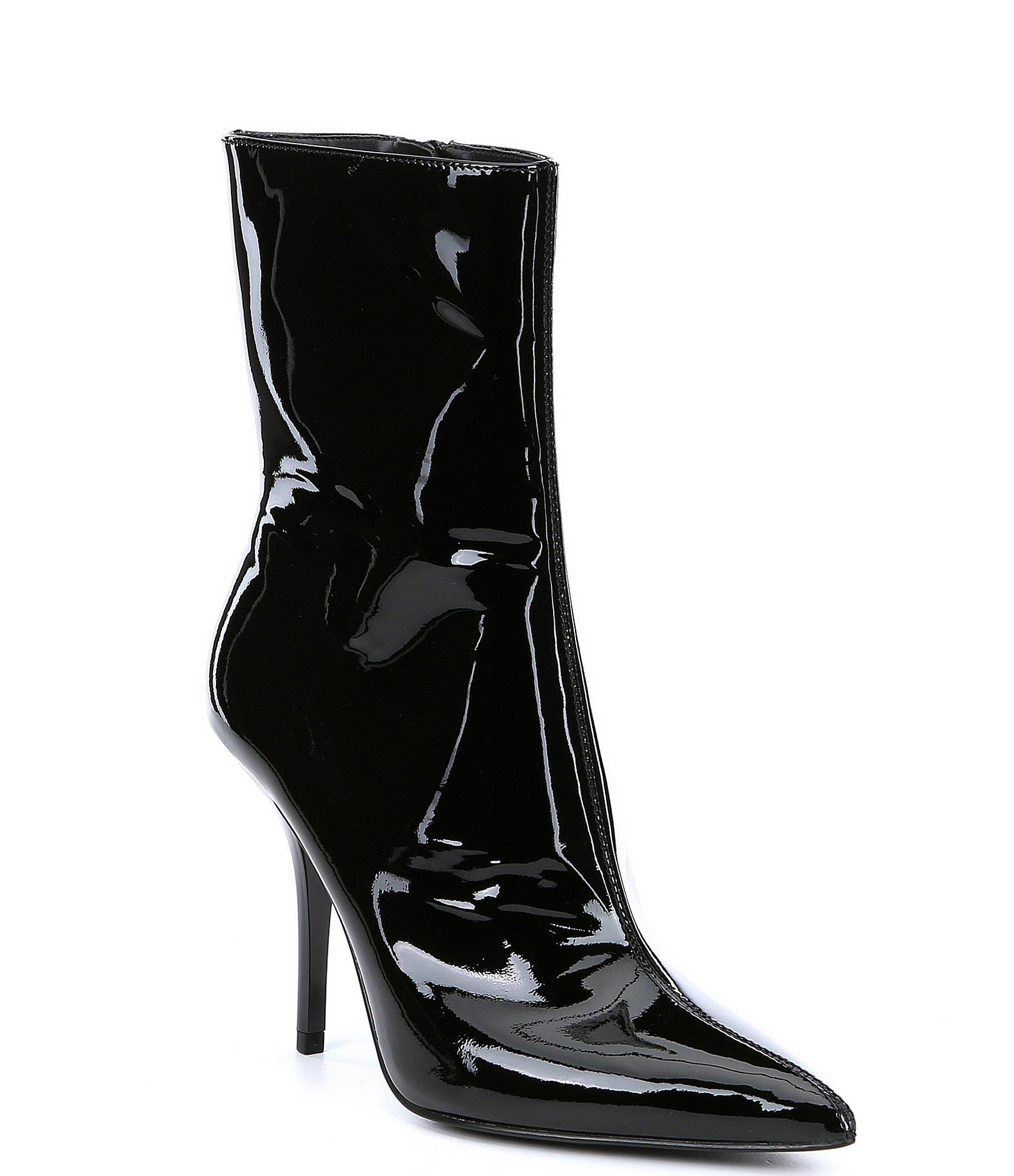 calvin klein mada patent leather bootie