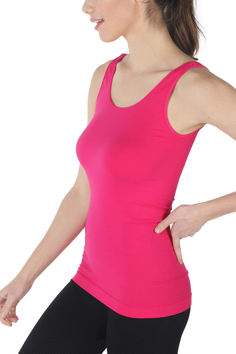 Buy The Blazze Women's Basic Cami Camisole Stretchy Spaghetti Strap Tank  Top Online at Low Prices in India 