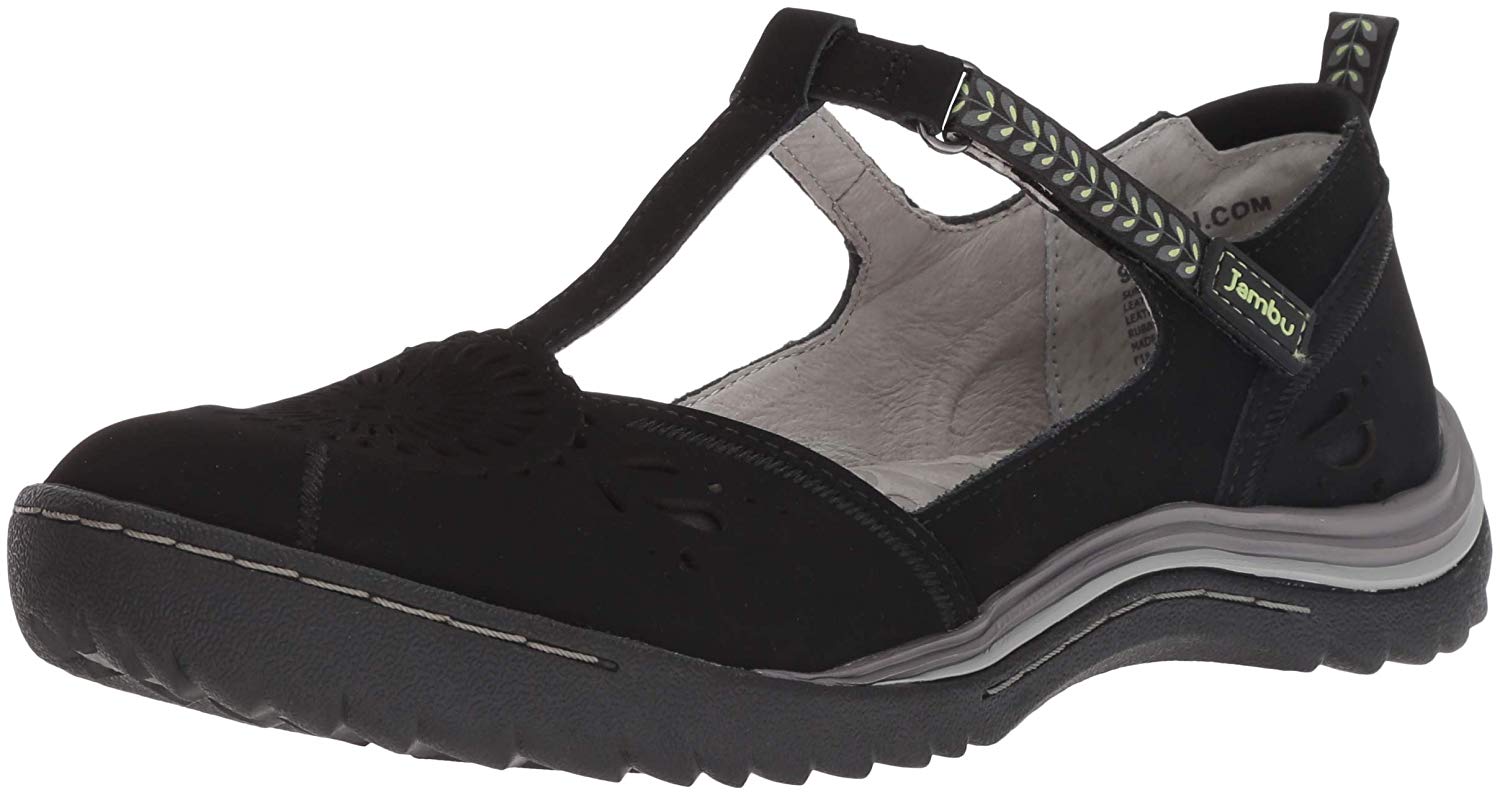 Jambu Womens Sunkist Closed Toe Walking Sport Sandals, Black/Chive ...