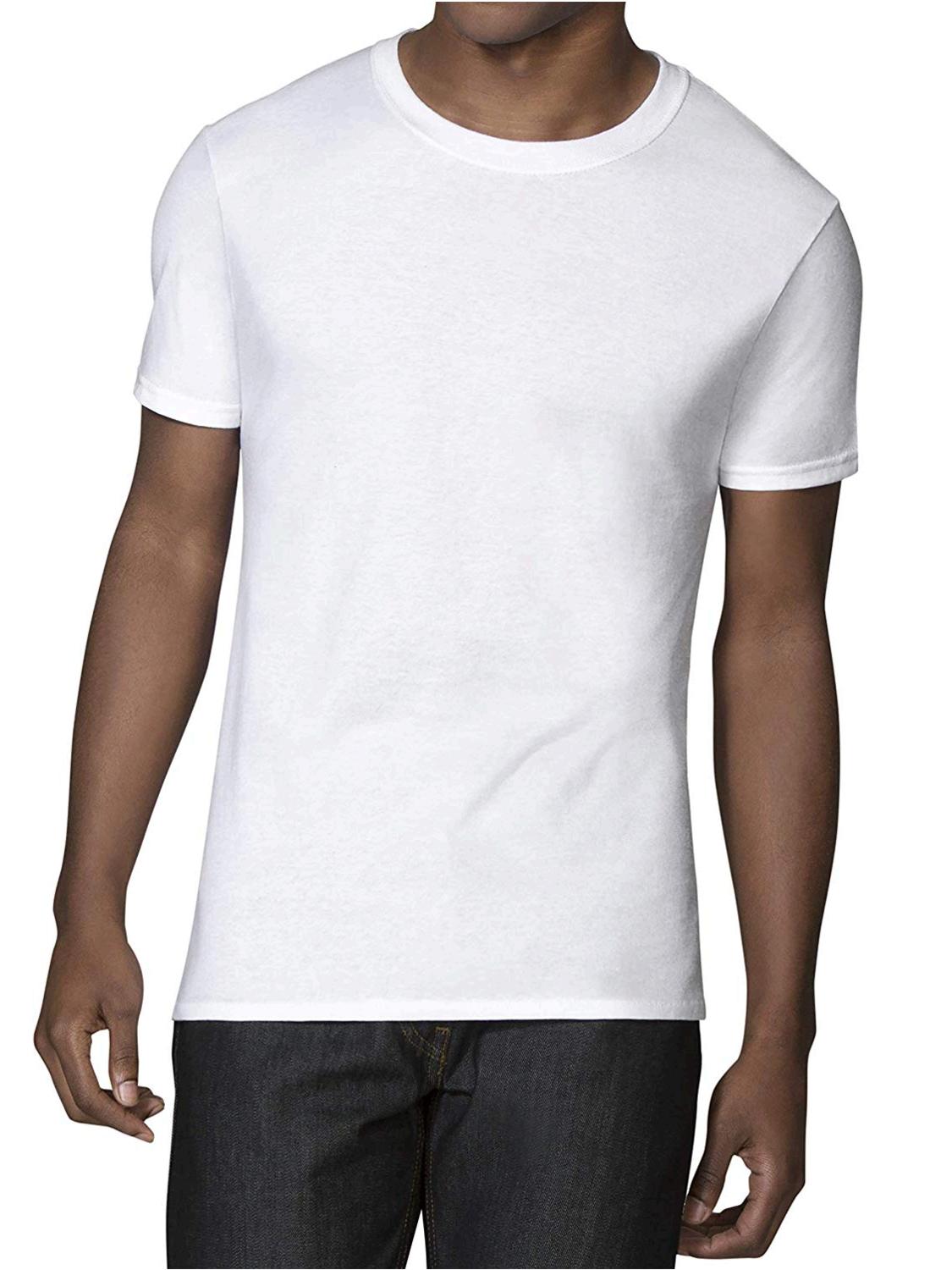 Fruit of the Loom Men's Stay Tucked Crew T-Shirt,, White, Size XX-Large ...