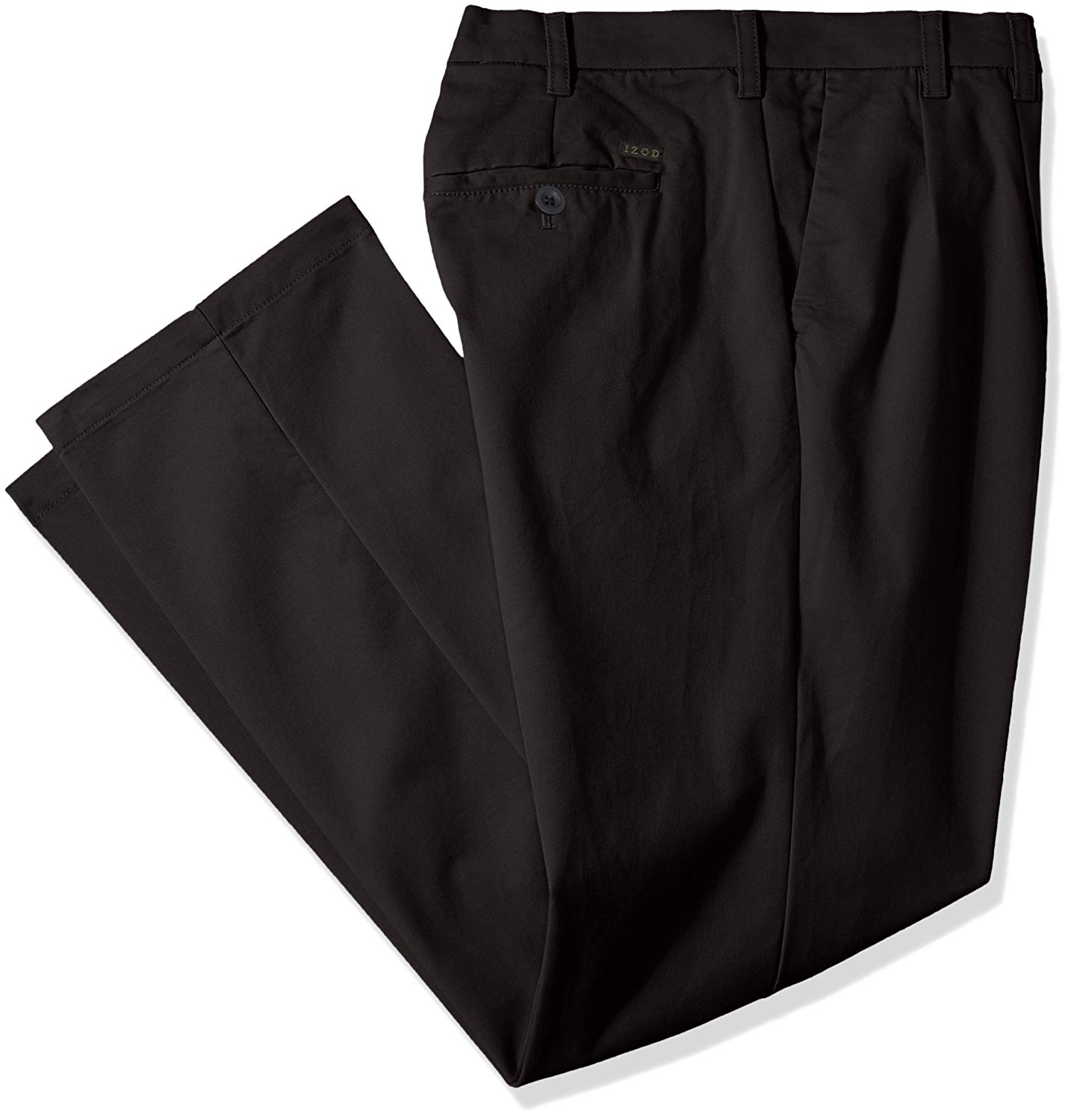 IZOD Men's Big and Tall Performance Stretch Pleated Pant,, Black, Size ...
