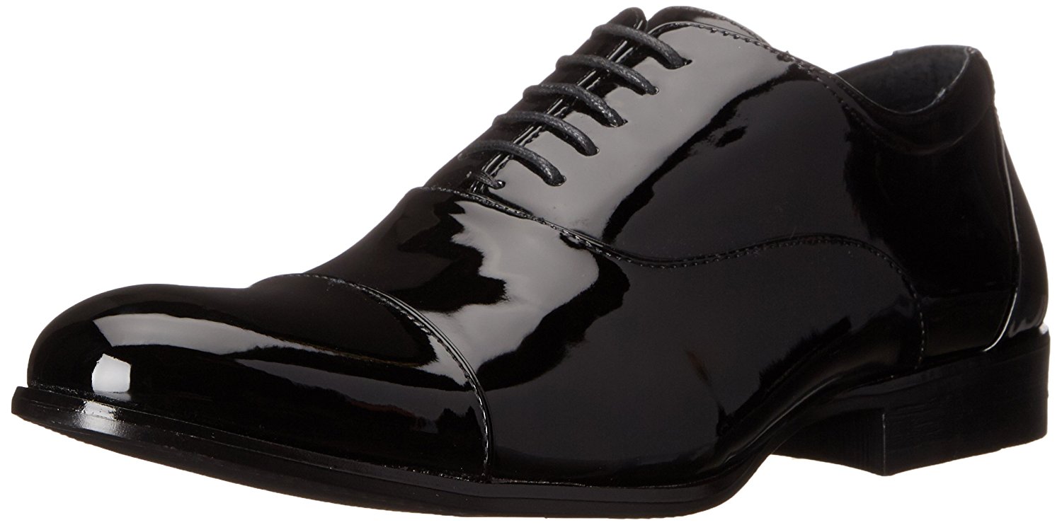stacy adams patent leather tuxedo shoes