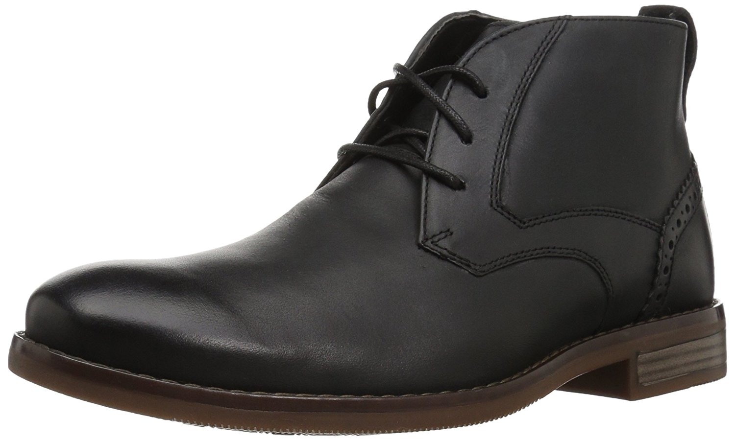 Rockport Mens KARWIN Leather Round Toe Ankle Fashion Boots, Black, Size ...