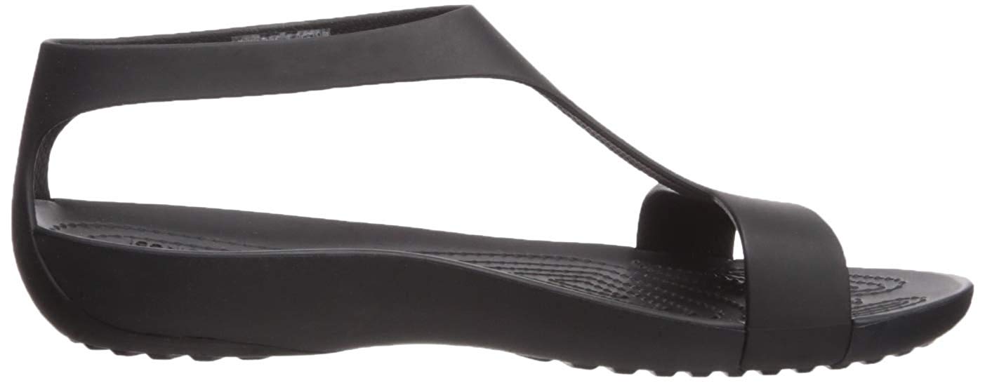 Crocs Women's Serena Flat Sandal, Black/Black, Size 11.0 LDhL | eBay