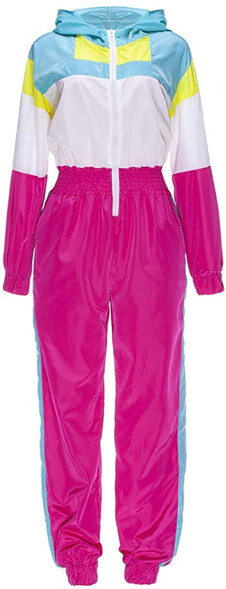 Bluewolfsea Women's One Piece Pants Outfits, 1-pink White, Size X-Large ...