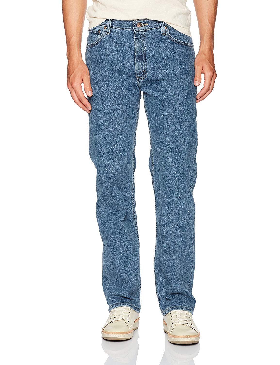 wrangler men's relaxed fit comfort flex waist jean