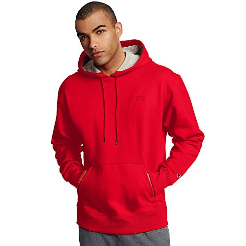 Champion Men's Powerblend Pullover Hoodie, Team Red Scarlet,, Red, Size ...
