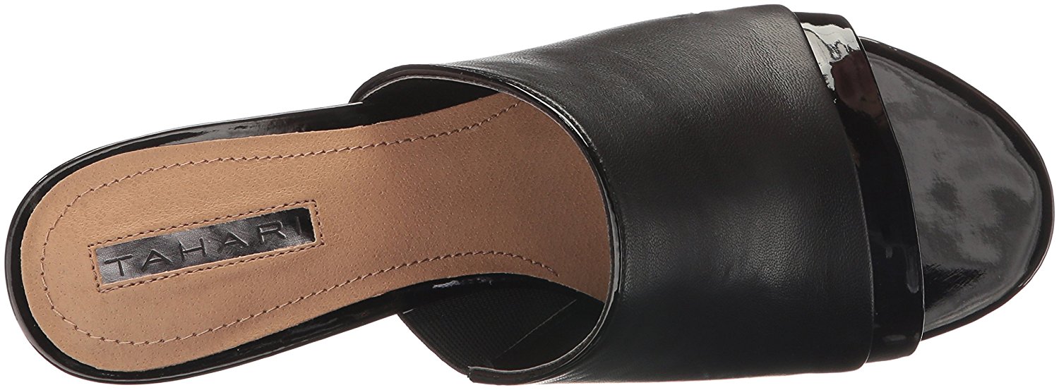 leather open toe mules