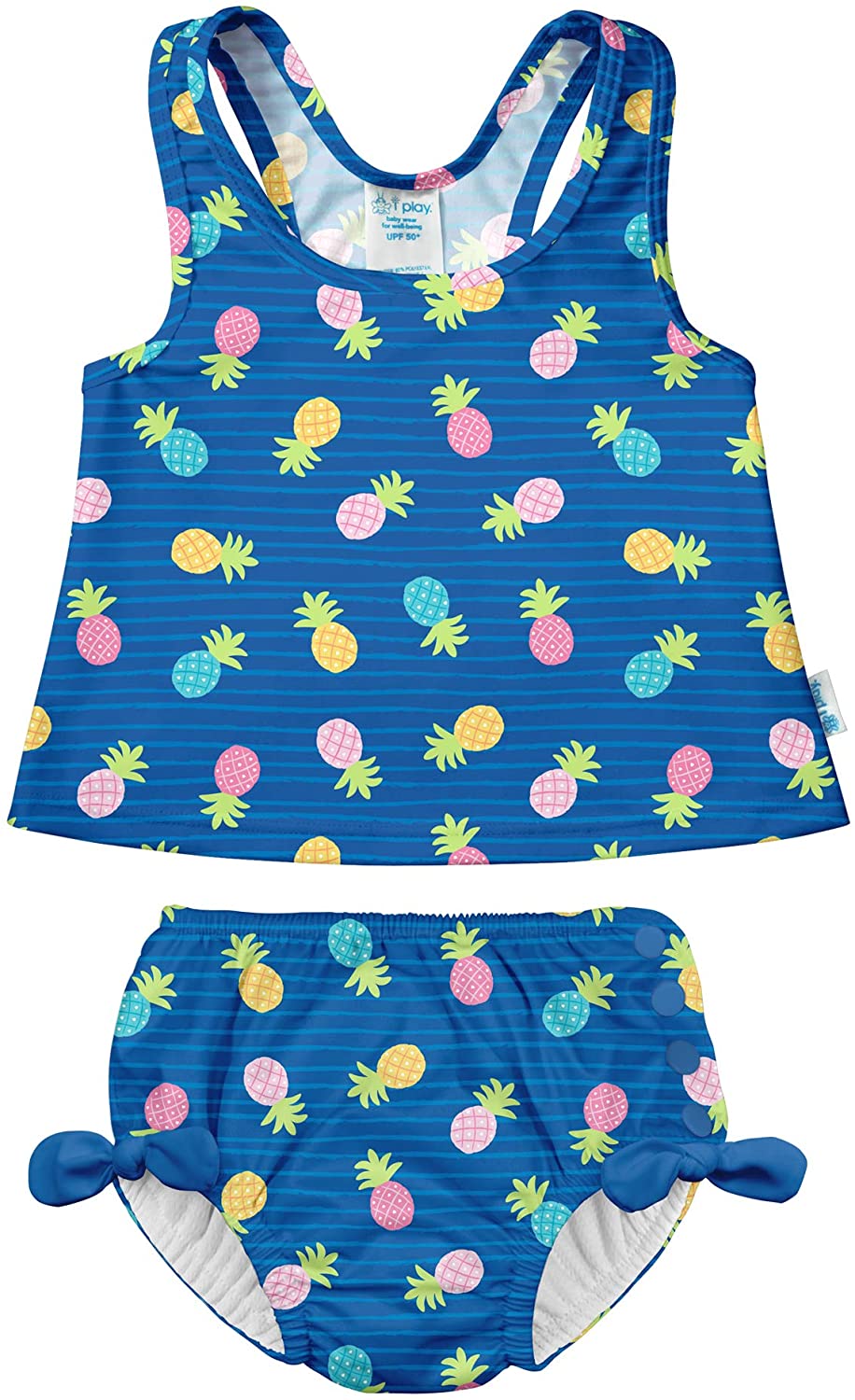 i play. by green sprouts Two Piece Tankini with Snap Reusable, Blue ...