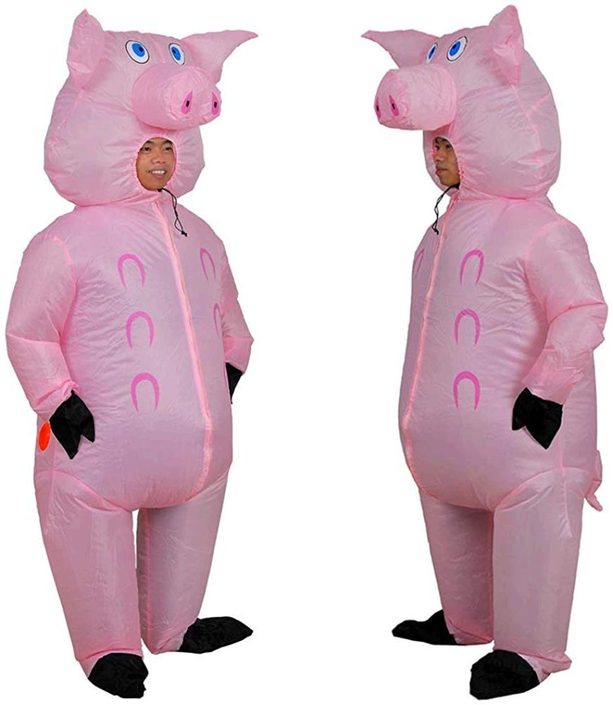 Inflatable Pig Costume Christmas Costumes Fancy Dress, Pink Pig, Size