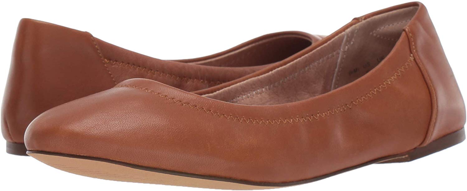 cognac ballet flats