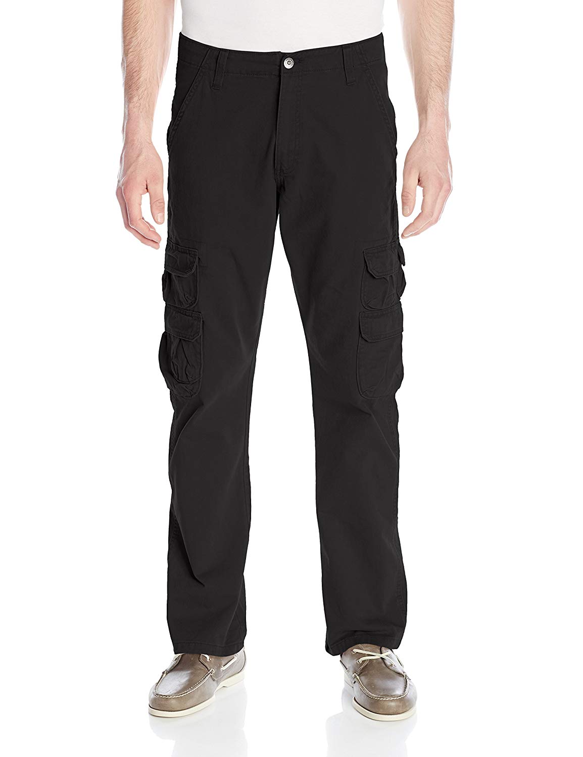 Wrangler Authentics Men's Premium Twill Cargo Pant,, Black, Size 31W x ...
