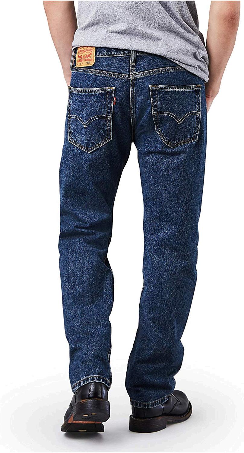 Levi's Men's 505 Regular Fit Jeans, Dark, Dark Stonewash, Size 42W x 32L qM2s eBay