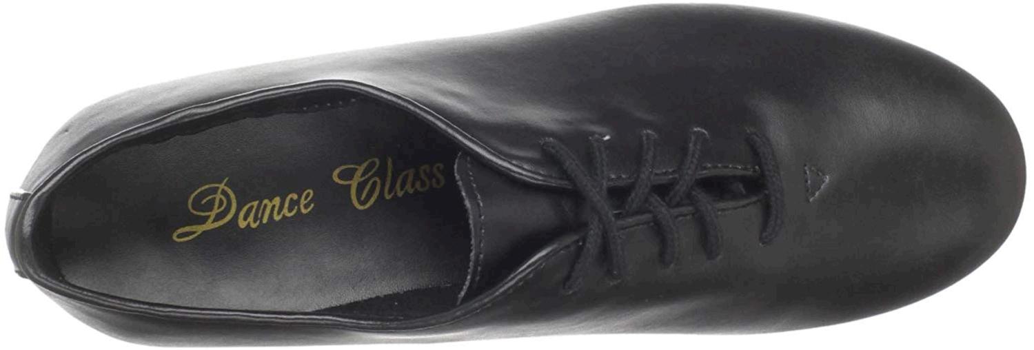 Dance Class Women's PTM101 Full Sole Jazz Tap Oxford Shoe, Black, Size