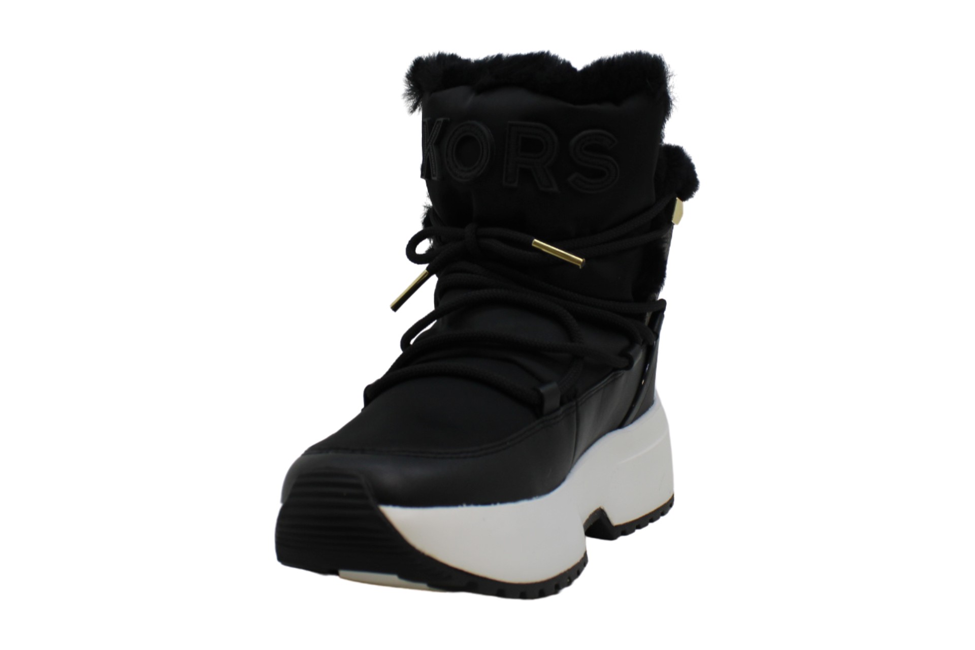 michael michael kors cassia metallic nylon and leather boot