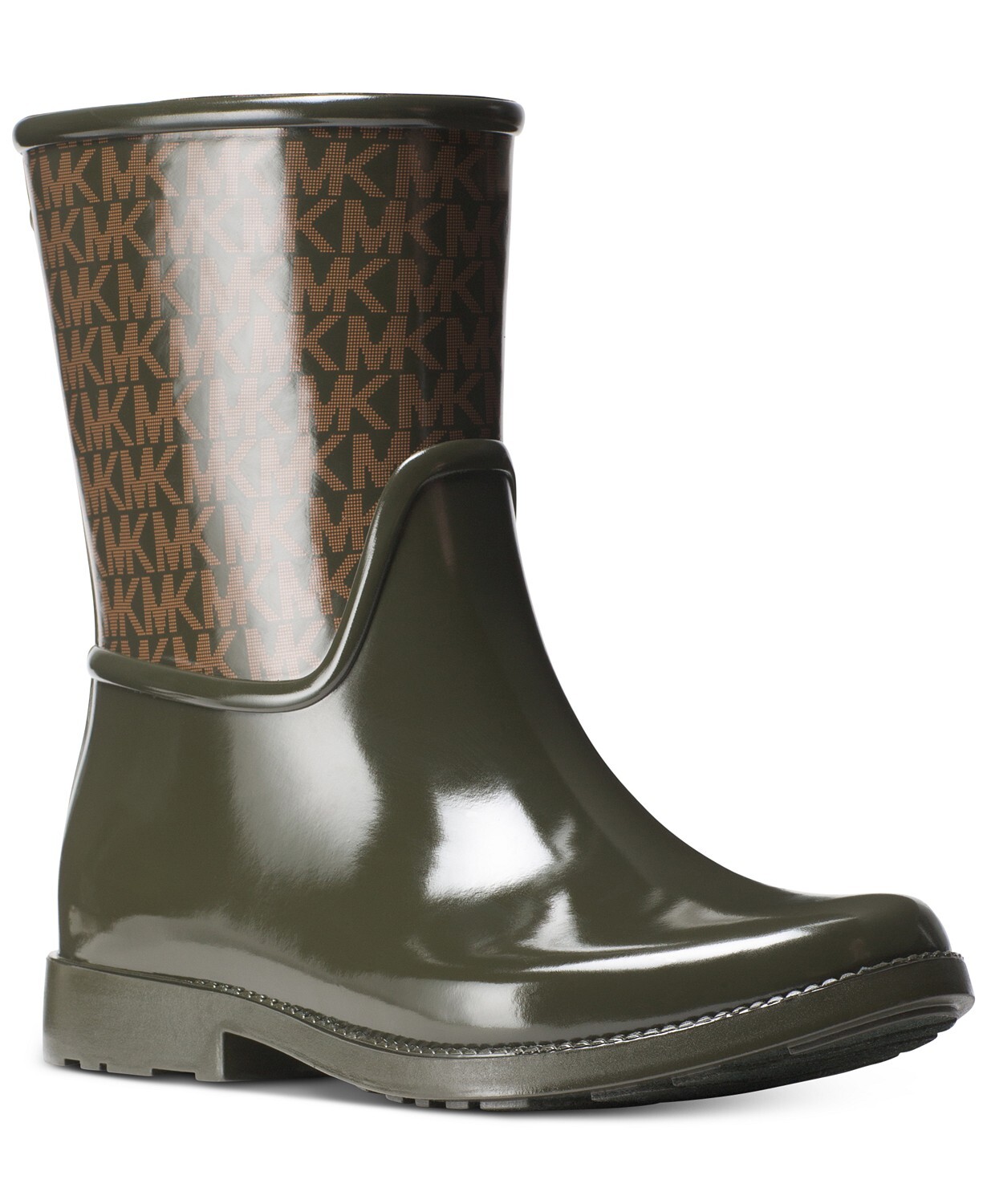 MICHAEL Michael Kors Womens Sutter Rain Boots, MED GREEN, Size 6.0 B4MQ