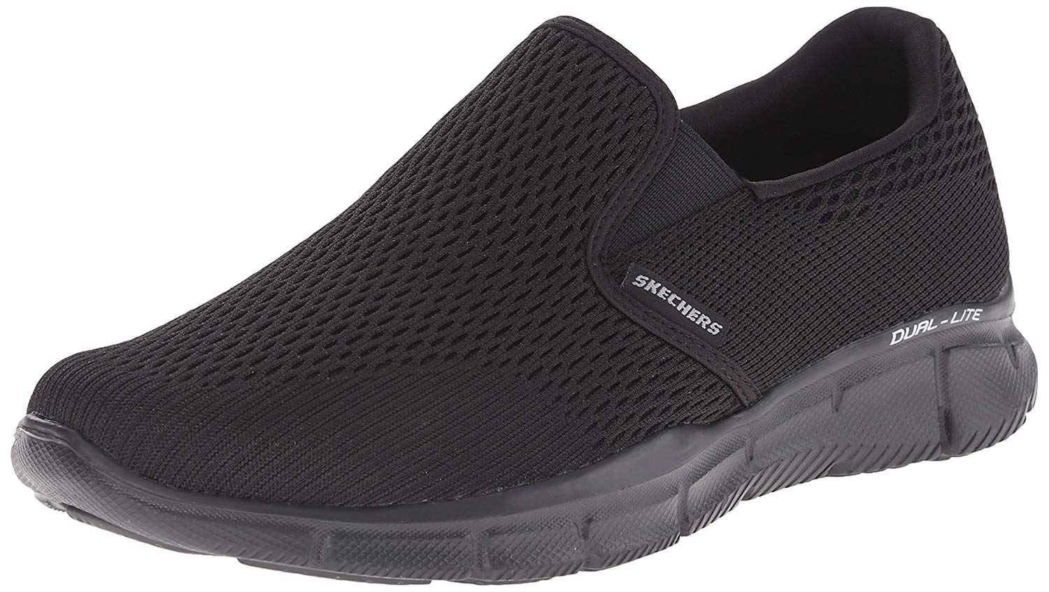 Skechers Mens Equalizer Canvas Closed Toe Slip On Shoes, Black, Size 9. ...