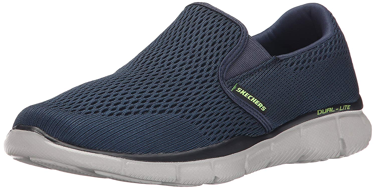 Skechers Mens Equalizer Canvas Closed Toe Slip On Shoes, Navy, Size 10. ...