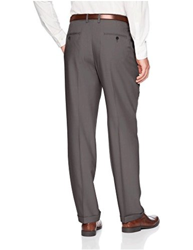 haggar men's premium comfort classic fit pleat expandable waist pant