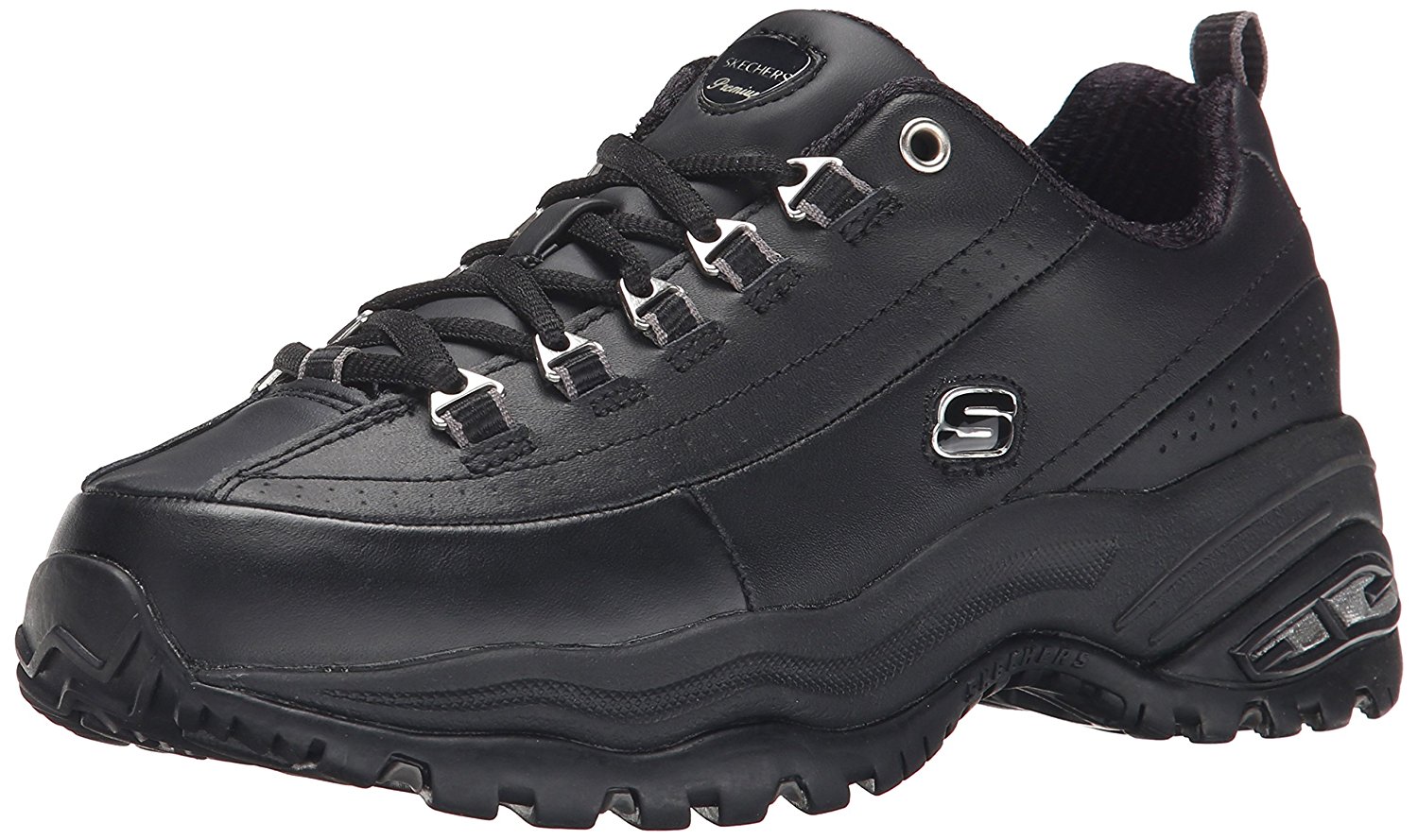 Skechers Womens 1728wnv Low Top Lace Up Walking Shoes, Black, Size 8.0 ...