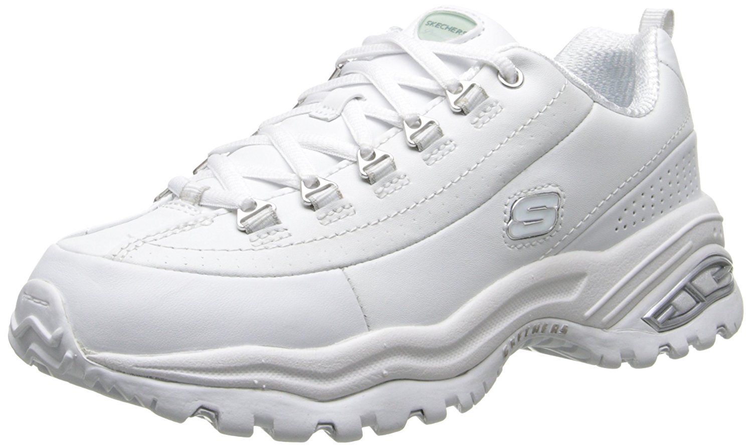 Skechers Womens 1728wnv Low Top Lace Up Walking Shoes, White, Size 10.0 ...