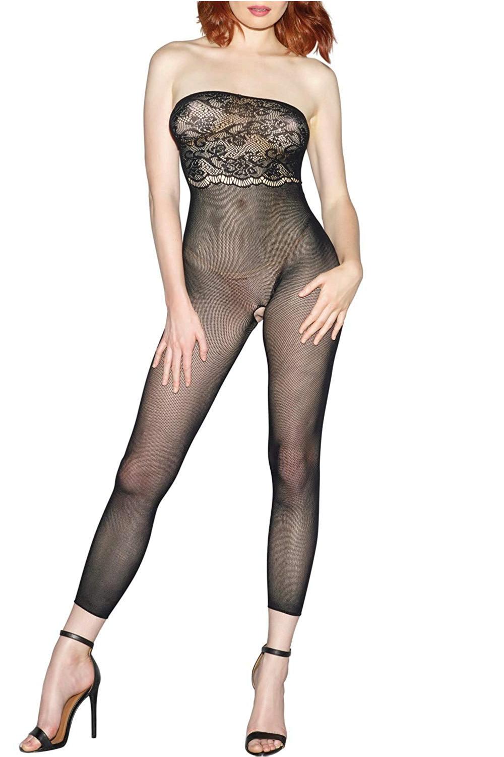 Dreamgirl Women S Multi Way 2 In1 Sheer Body Stocking With
