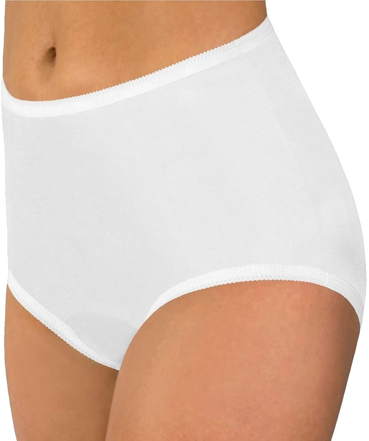 Carole Brand - Women's Classic Nylon Panties Full Cut Briefs -, White, Size 12.0 95666088875 | eBay