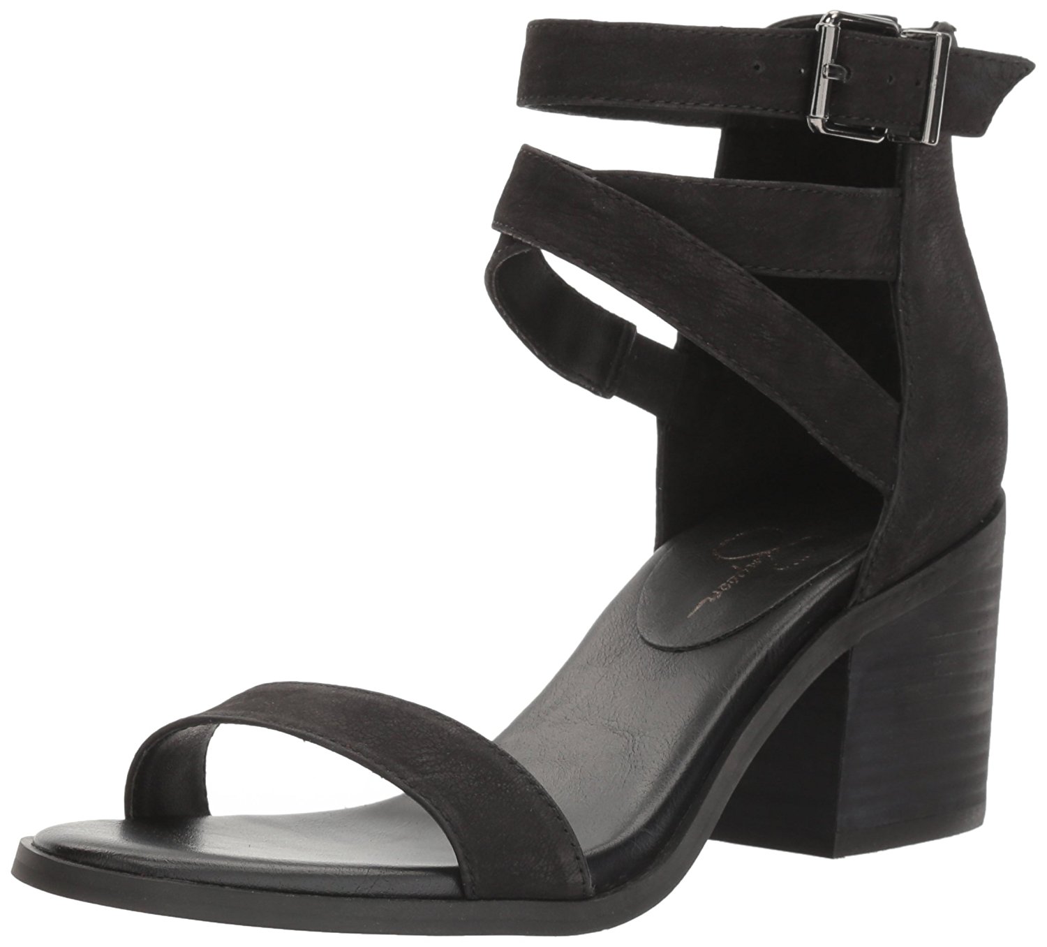 Jessica Simpson Womens tinnay Fabric Open Toe Casual Slingback Black Size 65 Jessica Simpson Womens tinnay Fabric Open Toe Casual Slingback Black Size 65