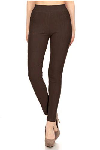 brown jeggings womens