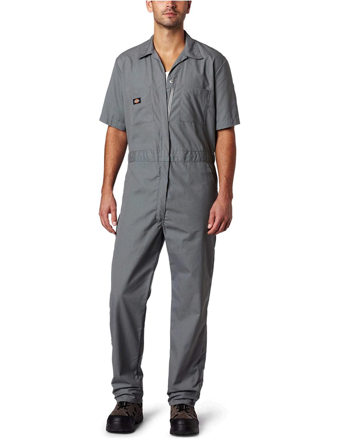 Dickies Men's Short Sleeve Coverall, Gray, Large, Gray, Size Large ...