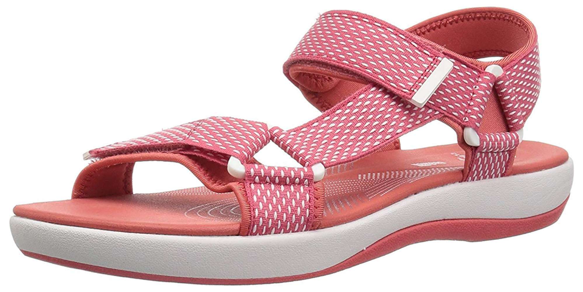 Clarks Womens Brizo Cady Fabric Open Toe Casual Sport Sandals, Coral ...