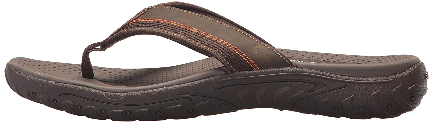 skechers relaxed fit reggae cobano men's flip flop sandals